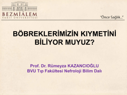 Prof. Dr. Rümeyza KAZANCIOĞLU - Bezmialem Vakıf Üniversitesi