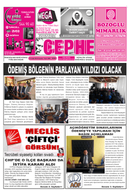 25.12.2014 Tarihli Cephe Gazetesi