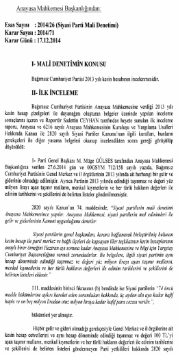 (Siyasi Parti Mali Denetimi), K