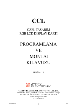 CCL CCL Kullanım Kılavuzu ve Bağlantı Şeması
