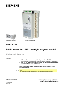 PME71.111 Brülör kontrolleri LME71.000 için program