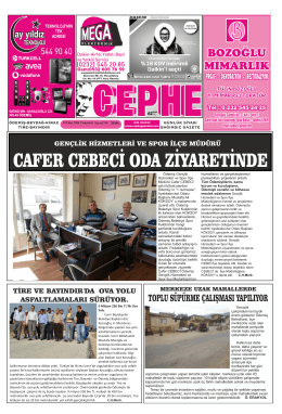 18.10.2014 Tarihli Cephe Gazetesi