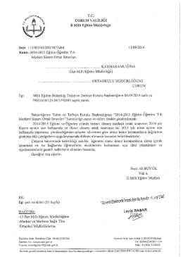 Tas. Çoktan vaLıLIGı iı nııııı Eğitim Müdürlüğü