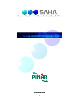 20.11.2014 - SAHA Kurumsal Yönetim ve Kredi Derecelendirme
