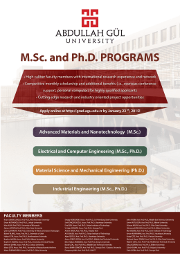 agu afiş-2015 ocak - Master of Science and Ph.D. Programs