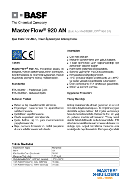 MasterFlow® 920 AN (Eski Adı MASTERFLOW® 920 SF