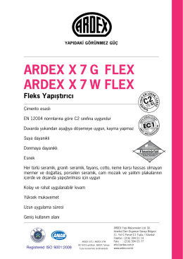Teknik Föy - ARDEX Türkiye