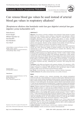 Can venous blood gas values be used instead of arterial blood gas