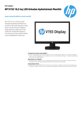 HP V193 18,5 inç LED Arkadan Aydınlatmalı
