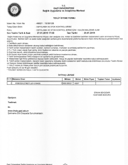 GAzi &uuml;NıvERsıTEsı - Gazi &Uuml;niversitesi İhale Sistemi