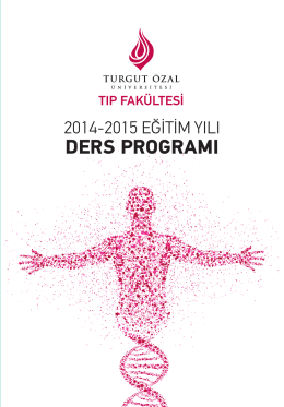 2014-2015 Ders Programı - Tıp Fakültesi