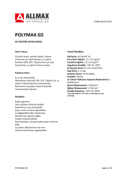 POLYMAX G5 - Allmax Yapı Kimyasalları