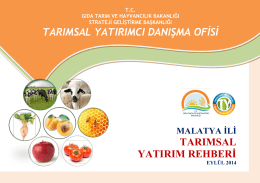 malatya - TC Gıda Tarım ve Hayvancılık Bakanlığı