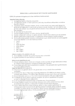 pediatrik laringoskop şartnamesi