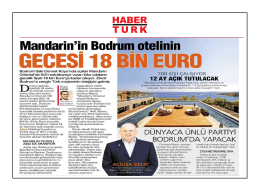 Bodrum&rdquo;daki Cennet Koyu&rdquo;nda a&ccedil;ılan Mandarin
