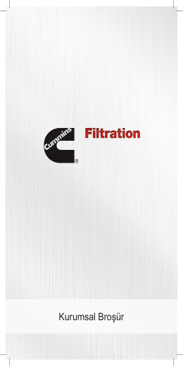Kurumsal Broşür - Cummins Filtration