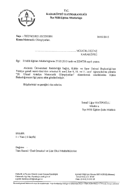 Tüm Resmi Özel Ortaokul ve Lise Müdürlüklerine