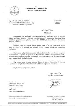 T.c. MBNTEŞE KAYMAKAMLıĞı Ilçe Milli Eğiıim Müdürlüğü