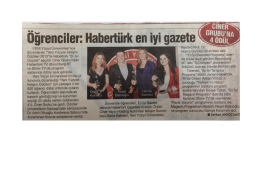 “Yeni Yüzyılın İletişim Ödülleri 2013"te Habertürk “En iyi