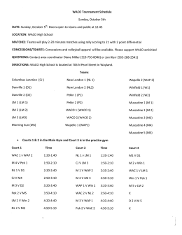 Printable Schedule - Youth Sports Foundation