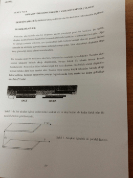 Deney 1: Viskozite Ölçüm Yöntemleri