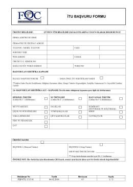 iTU BAŞVURU FORMU
