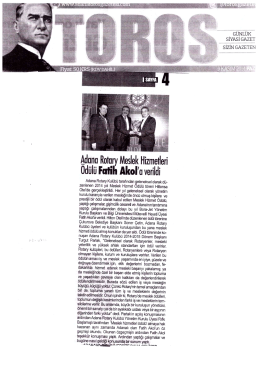 fl” n m .. ._ıı . Adana Rotary Meslek Hızmetlerı