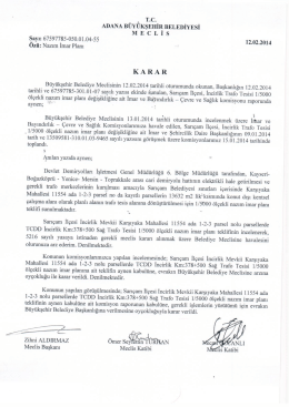 rc. ADANA B&Uuml;Y&Uuml;KŞEHİR BELEDİYESİ M E c L İ s sayı: 67597785