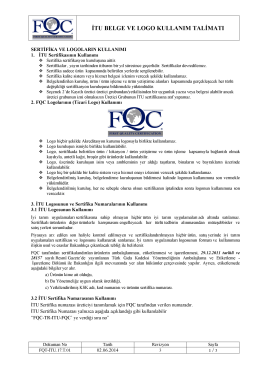 İTU Belge ve Logo Kullanım Talimatı