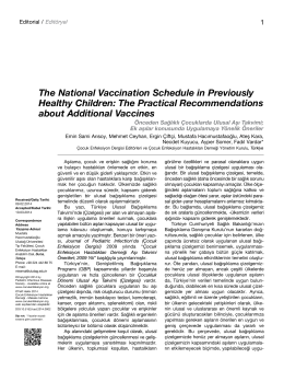 Tam Metin (PDF) - Journal of Pediatric Infection
