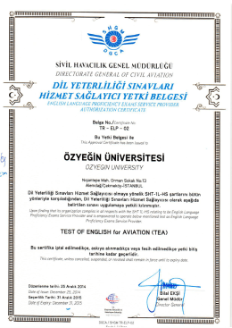 onay sertifikası i&ccedil;in tıklayınız - Sivil Havacılık Genel M&uuml;d&uuml;rl&uuml;ğ&uuml;