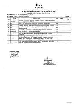 İhale - Ordu Valiliği