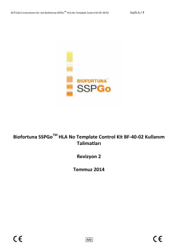 Biofortuna SSPGoTM HLA No Template Control Kit BF-40-02