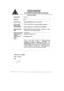 Yeditepe Üniversitesi Eczacılık Fakültesi İlaç AR-GE ve