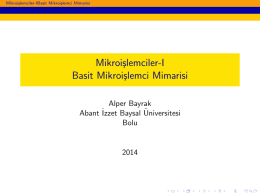 1. Ders - Alper BAYRAK - Abant İzzet Baysal Üniversitesi