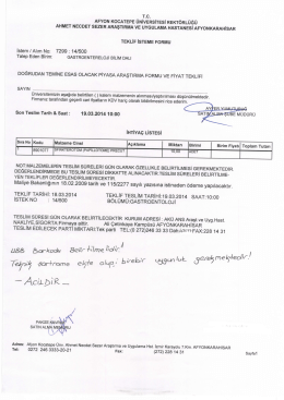 T.c. AFYON KOCATEPE &Uuml;NİVERSİTESİ REKT&Ouml;RL&Uuml;&Ccedil;&Uuml; AHMET
