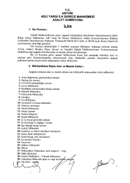 2015 Yılı Hukuk Mahkemeleri Bilirkişi m&uuml;racaatlarına ilişkin duyuru