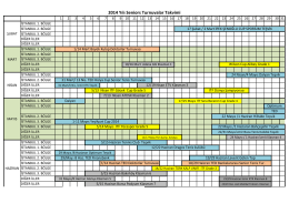 2014 Yılı Seniors Turnuvalar Takvimi