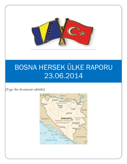 bosna hersek ülke raporu 23.06.2014