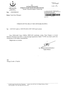 S&uuml;resi Ge&ccedil;tikten Sonra Gelen Cevap