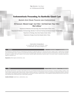 Endometriosis Presenting As Bartholin Gland Cyst