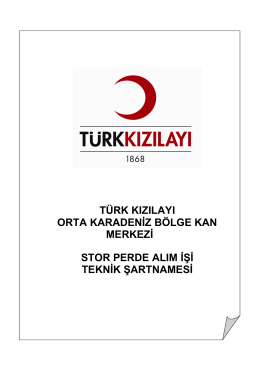 teknik şartname - Türk Kızılayı