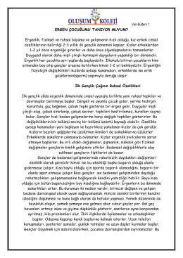 Anadolu Lisesi Rehberlik Veli Bülteni Ekim