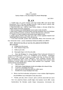 TOBB Ortaokulu Kantin İhalesi İlanı