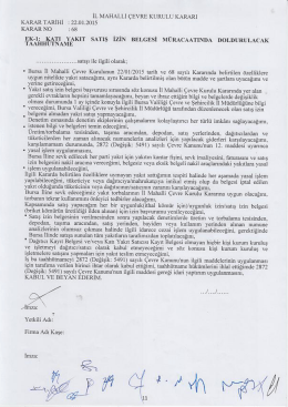 komur satış izninde istenilen taahhütname