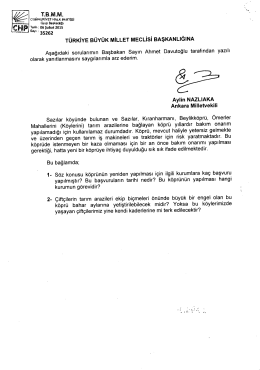 ` W` `f 35262 T&Uuml;RKİYE B&Uuml;Y&Uuml;K MİLLET MEcLisi BAŞKANLIĞINA