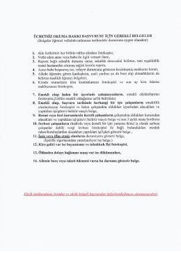 ücretsiz okuma hakkı başvuru formu