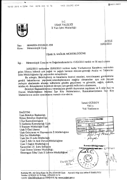 `UŞAK vALILIGl - Uşak İl Sağlık M&uuml;d&uuml;rl&uuml;ğ&uuml;