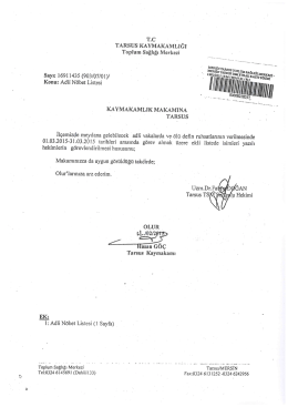 `nc . TARSUS KAYMAKAMLIĞI