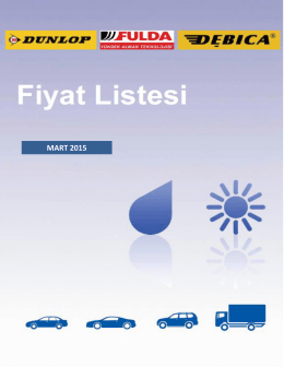 Multibrand Yaz Fiyat Listesi - Mart 2015